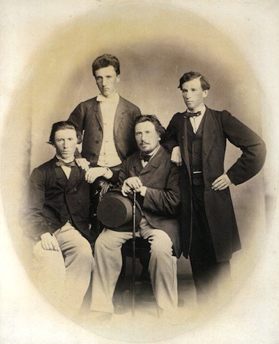 Николай Лесков с братьями. Начало 1860-х